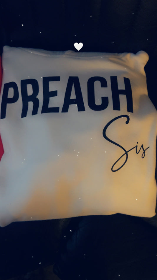 Preach Sis Black Logo Hoodie