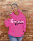 Kingdom Woman White Logo Hoodie