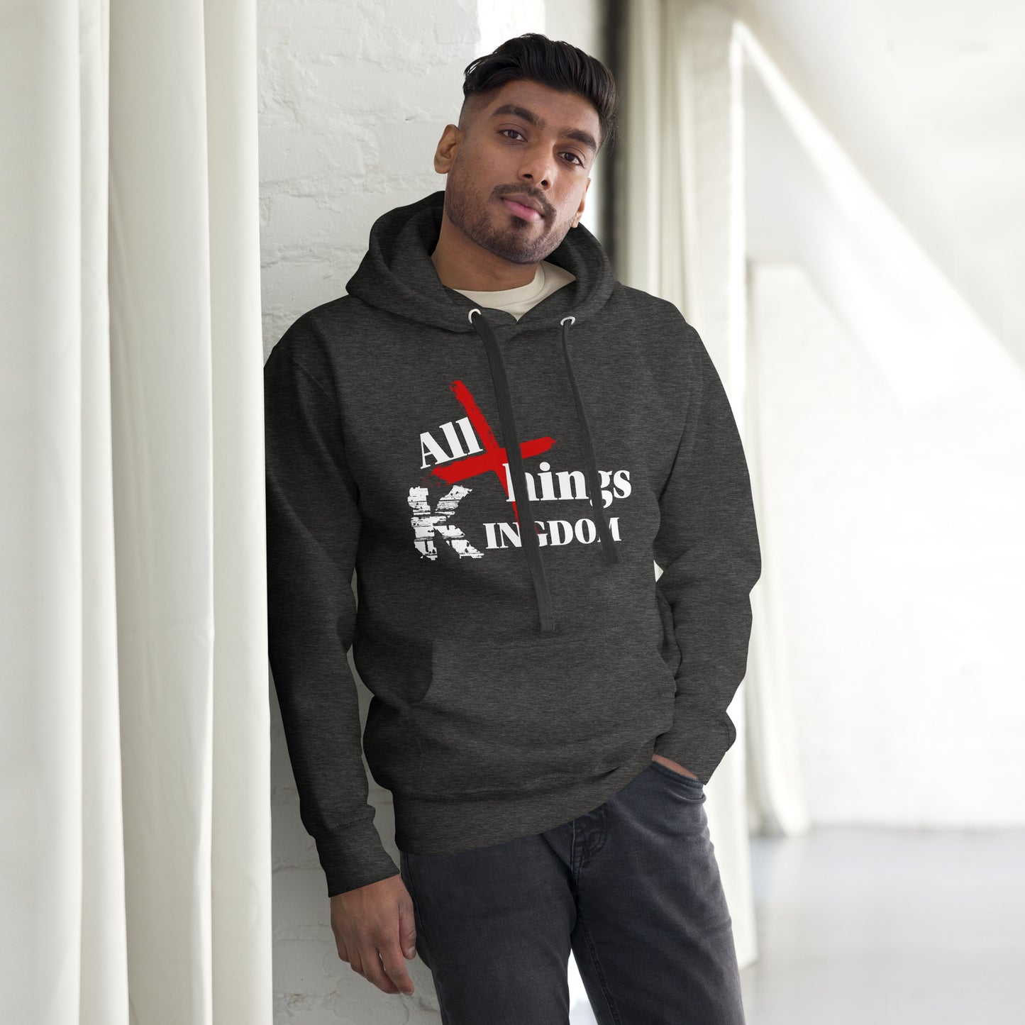 All Things Kingdom WHT logo Hoodie - AllThingsKingdom