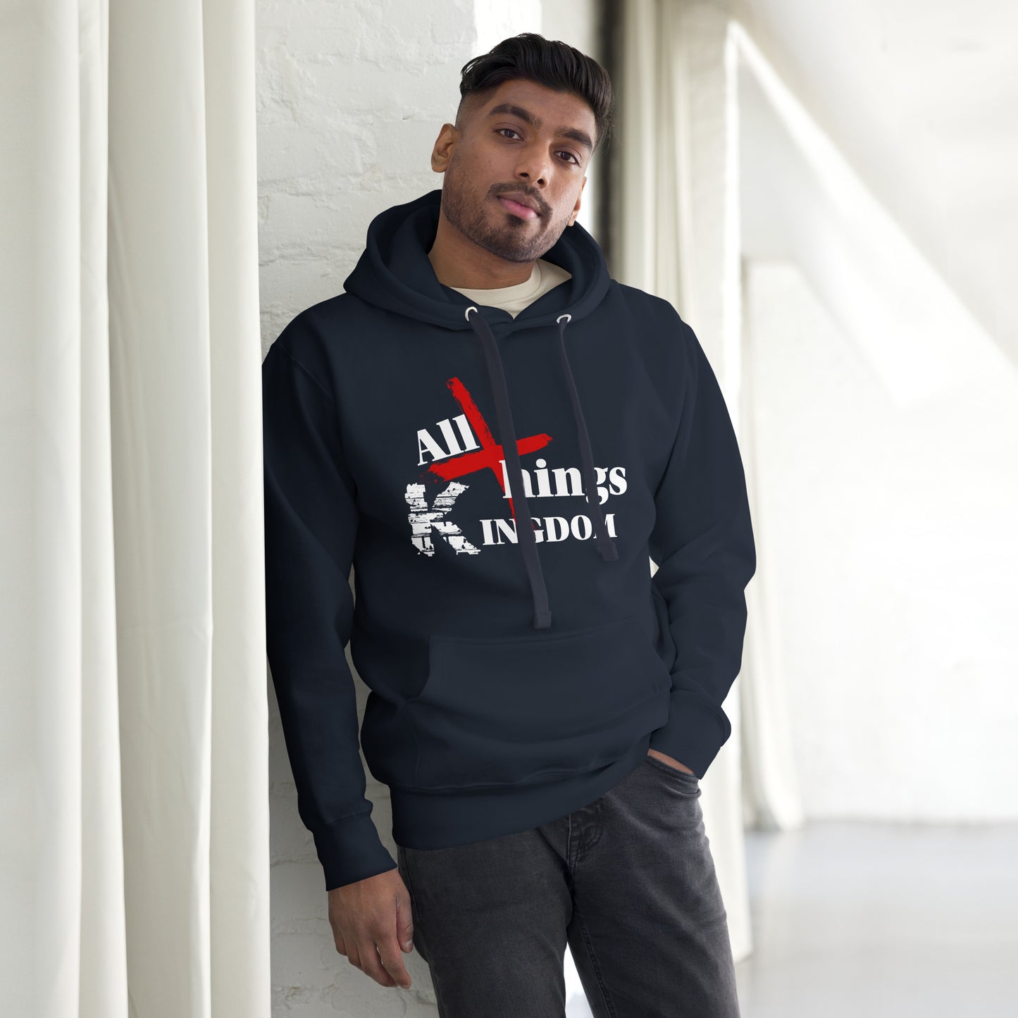 All Things Kingdom WHT logo Hoodie - AllThingsKingdom