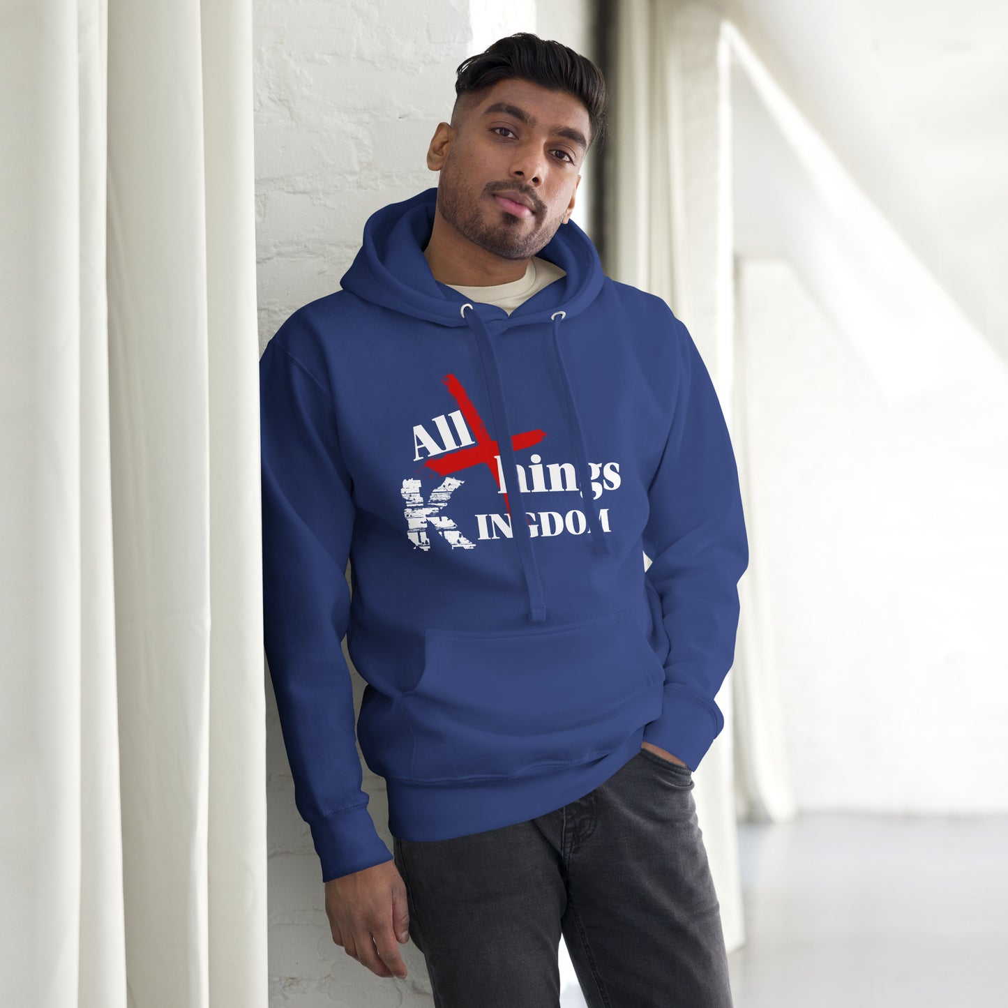 All Things Kingdom WHT logo Hoodie - AllThingsKingdom